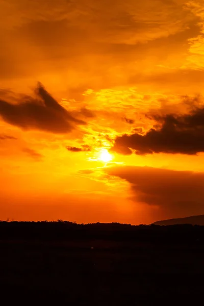 Podzimní obloha při západu slunce — Stock fotografie