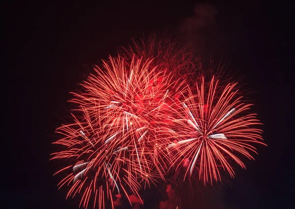 Fényes színes tűzijáték — Stock Fotó