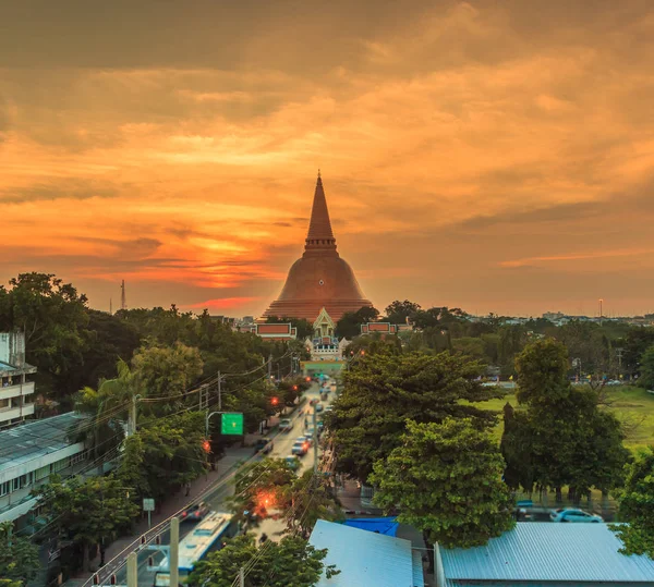 Zlatá pagoda Phra Pathom Chedi — Stock fotografie