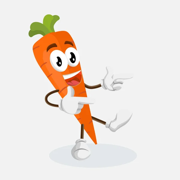 Hi havuç Logo maskot poz logo veya maskotu marka düz tasarım stili ile