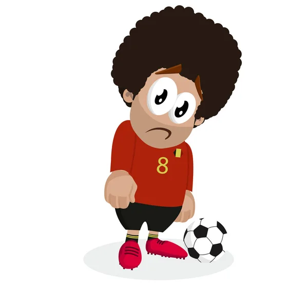 Belgium Mascot Background Sad Pose Flat Design Style Your Mascot — Stock Vector