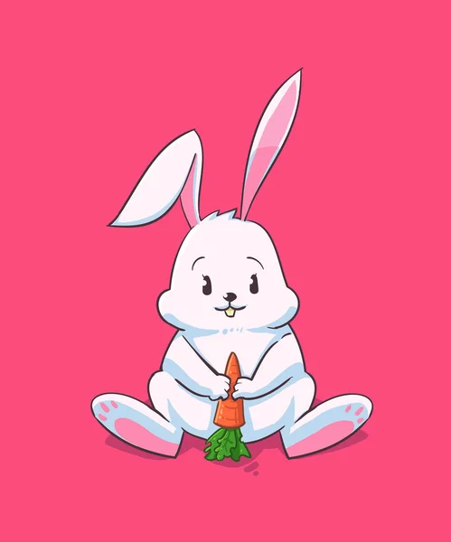 Rabbit Mascot Background Flat Design Style Your Logo Mascot Branding — Stock Vector