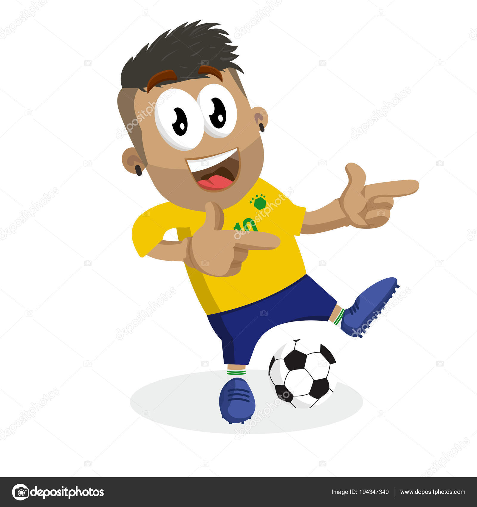 Brazil football cartoon Vector Art Stock Images | Depositphotos