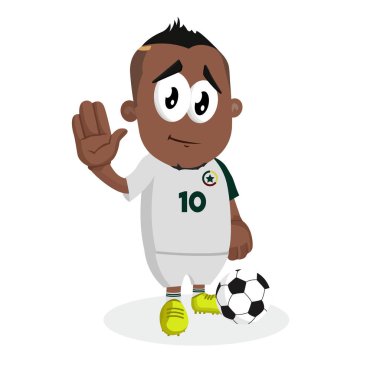 Senegal maskotu ve arka plan elveda poz logo veya maskotu marka düz tasarım stili ile