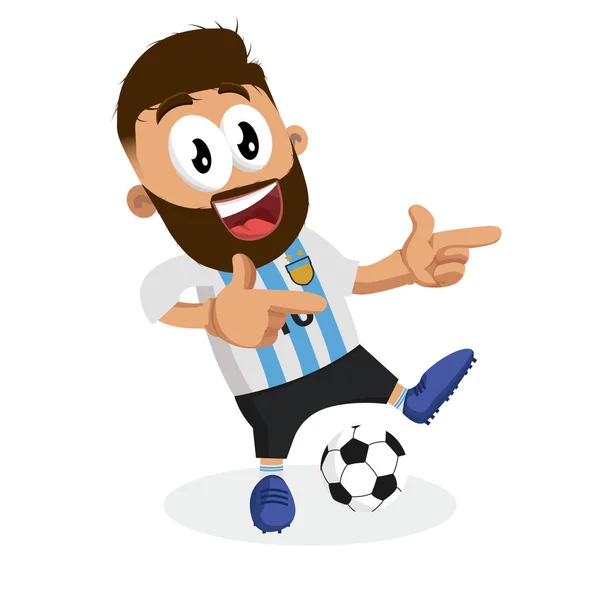 Argentina Mascota Fondo Pose Con Diseño Plano Estilo Para Logotipo — Vector de stock