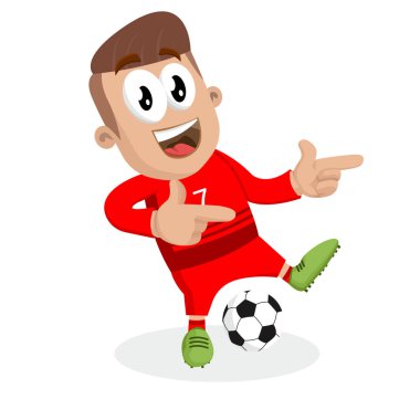Portekiz Millî Futbol Takımı maskotu ve arka plan Hi logo veya maskotu marka düz tasarım stili ile poz