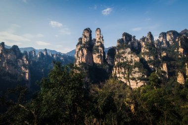 Avatar mountains in chinese national park Zhangjiajie clipart