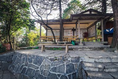 Yüksek görünüm gelin Dağları Milli Parkı Zhang, turistler için