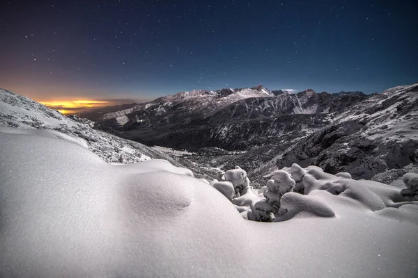 Przecz Kondracka Invierno Por Noche — Foto de Stock