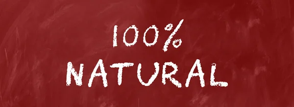 100% naturliga webben klistermärke Knapp — Stockfoto