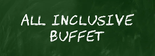 All inclusive buffet web Sticker Button — Stock fotografie