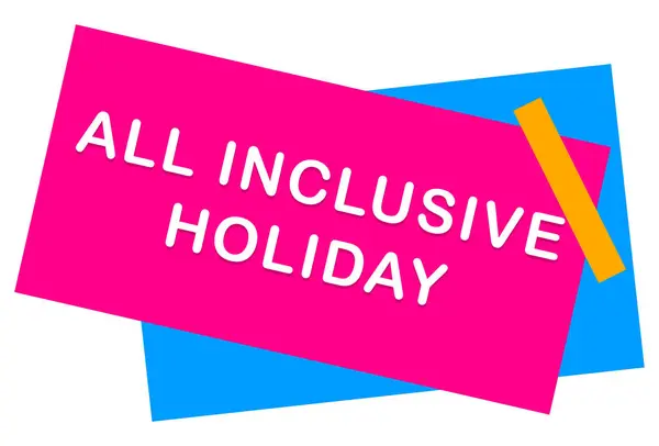 All inclusive holiday web Sticker Button — Stockfoto