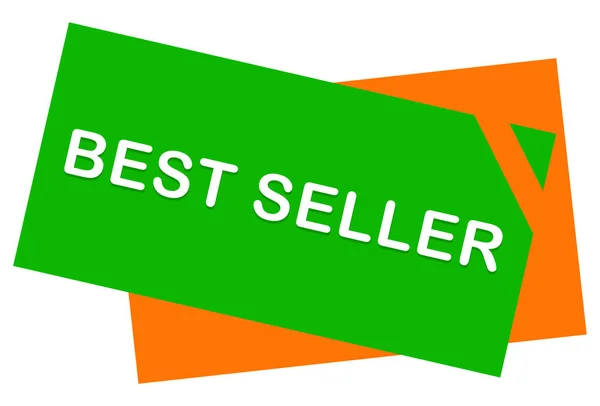 Mejor vendedor web etiqueta engomada botón —  Fotos de Stock