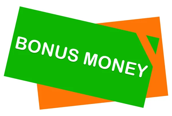 Bonusowe pieniądze web Przycisk naklejki — Zdjęcie stockowe
