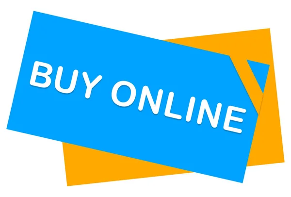 Comprar online web adesivo botão — Fotografia de Stock