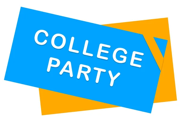 College Party web Przycisk naklejki — Zdjęcie stockowe