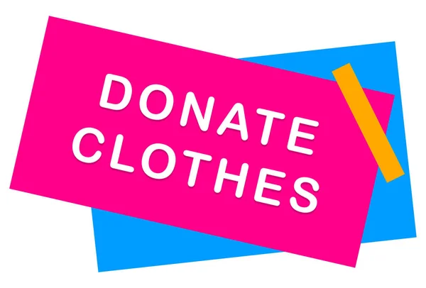 Donar ropa web Pegatina Botón —  Fotos de Stock