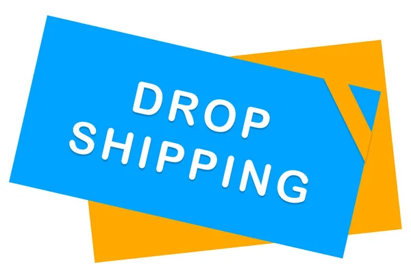 Drop Shipping web klistermärke Knapp — Stockfoto