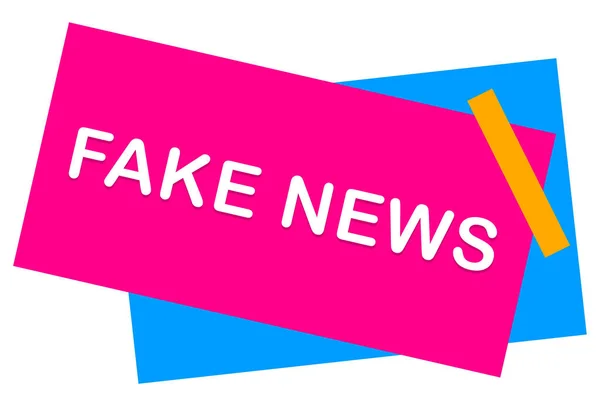 Falska nyheter webben klistermärke knapp — Stockfoto