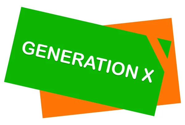 Generación X web botón de etiqueta engomada —  Fotos de Stock