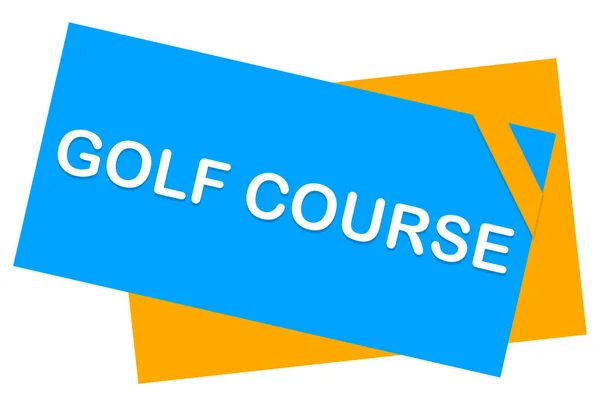 Golf Course web Sticker Button — Stock Photo, Image