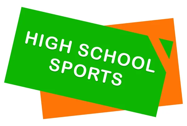 High School Sports Web Sticker Button — стоковое фото