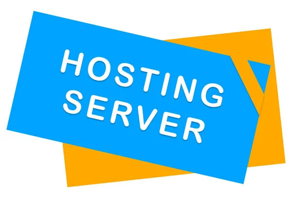 Hosting Server web Sticker Button — Stock Photo, Image