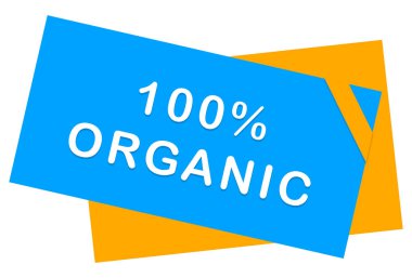 % 100 organik web Sticker Button