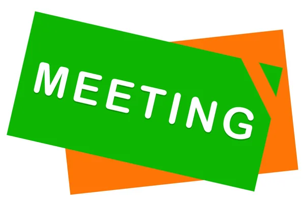 Meeting web Sticker Button — Stock Photo, Image