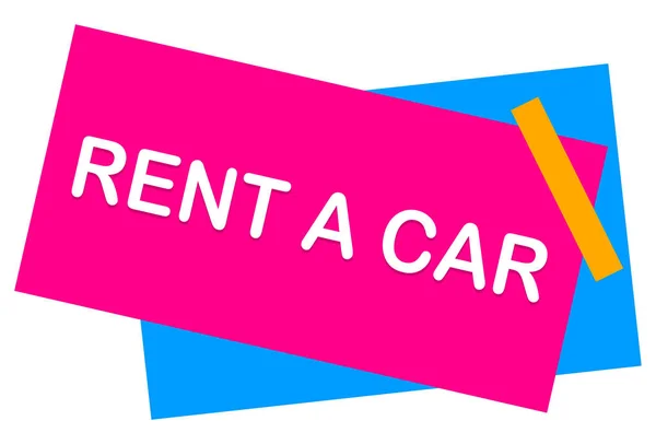 Rent a car web Стикер Кнопка — стоковое фото