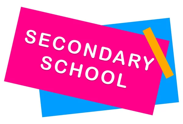 Secondary School Web Sticker Button — стоковое фото