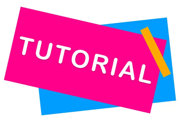 Tutorial web Sticker Button — Stock Photo, Image