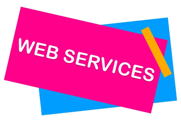 Tombol Stiker Web Services — Stok Foto