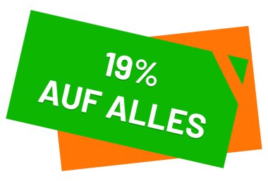 %19 auf Alles web Sticker Buton
