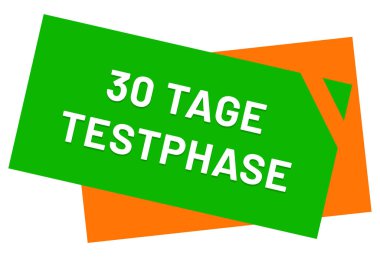 30 Tage Testphase web Sticker Button