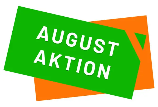 August Aktion web Sticker Button — 图库照片