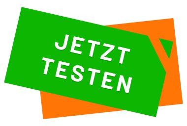 Jetzt testen web Sticker Düğmesi
