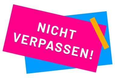 nicht verpassen web Sticker Button