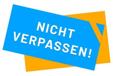 nicht verpassen web Sticker Button