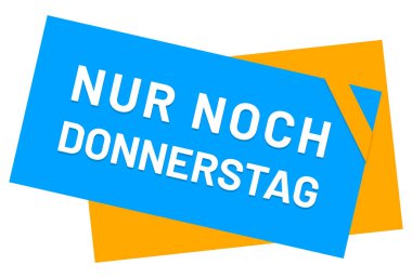 Nur noch Donnerstag web Sticker Button