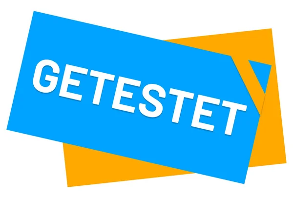 Getestet web Sticker Button — Stockfoto