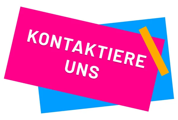 Kontaktiere uns web Sticker Button — Stok fotoğraf