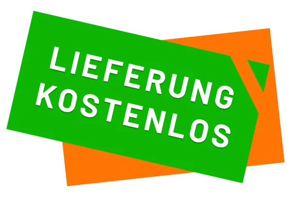 Przycisk naklejki internetowej Lieferung kostenlos — Zdjęcie stockowe