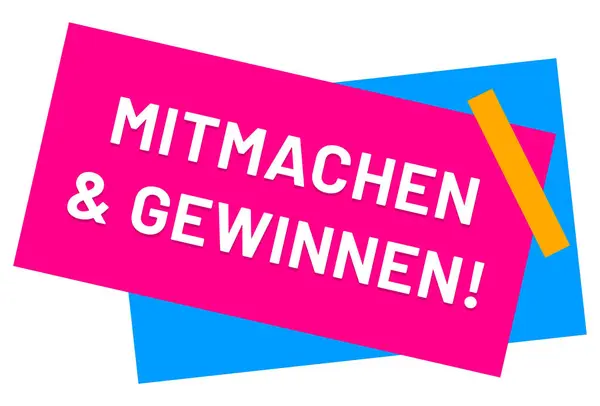 Mitmachen & Gewinnen! web adesivo botão — Fotografia de Stock