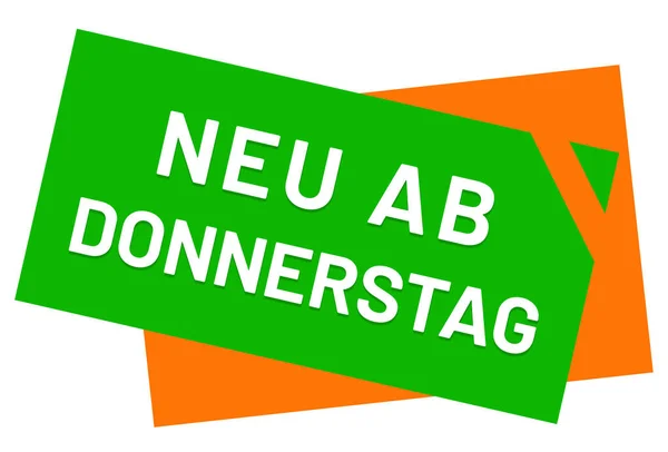 Neu ab Donnerstag web Sticker Button — Φωτογραφία Αρχείου