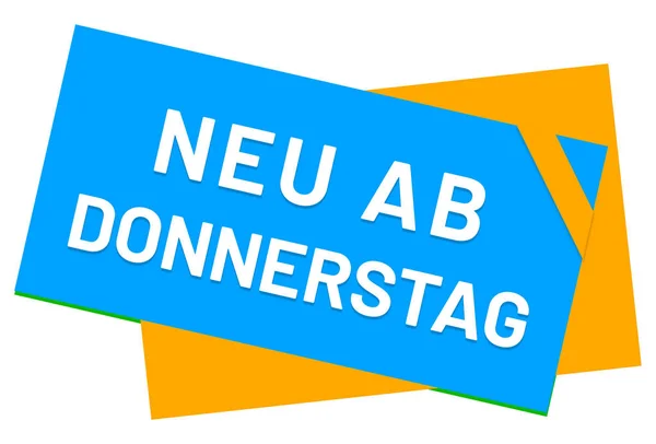 Neu ab Donnerstag web Sticker Button — 스톡 사진