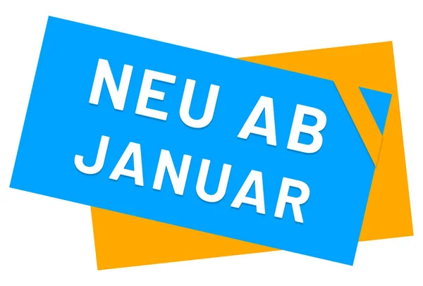 Neu ab Januar web Sticker Button — Stok fotoğraf