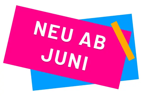 Neu ab Juni web Sticker Button — Stok fotoğraf
