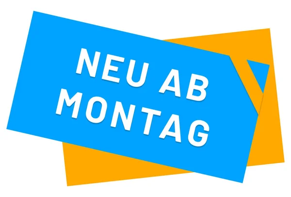 Neu ab Montag webシールボタン — ストック写真