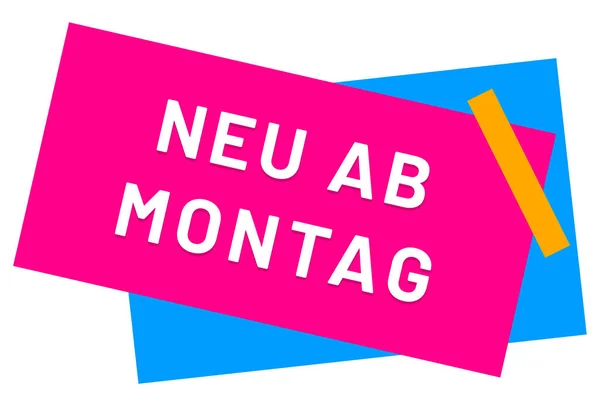 Neu ab Montag web Sticker Button — Stok fotoğraf